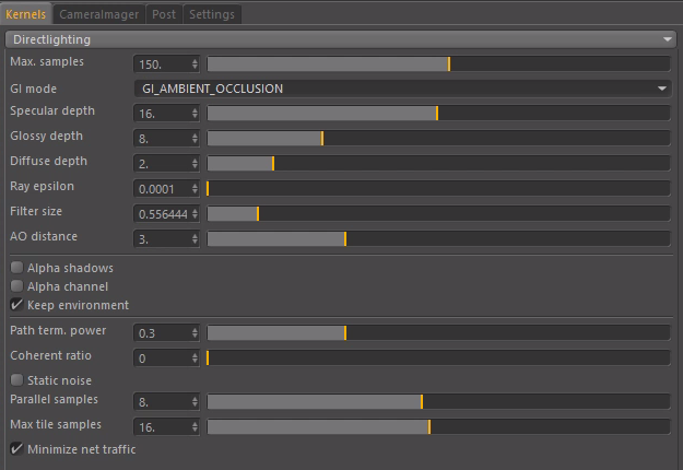 best octane render settings