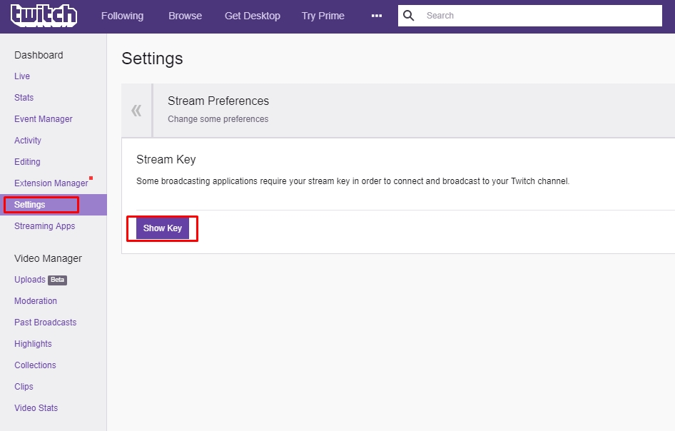 how to connect obs to twitch to stream