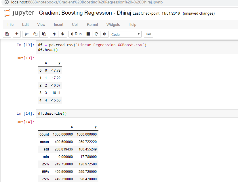 Gradient boosting discount regression in python