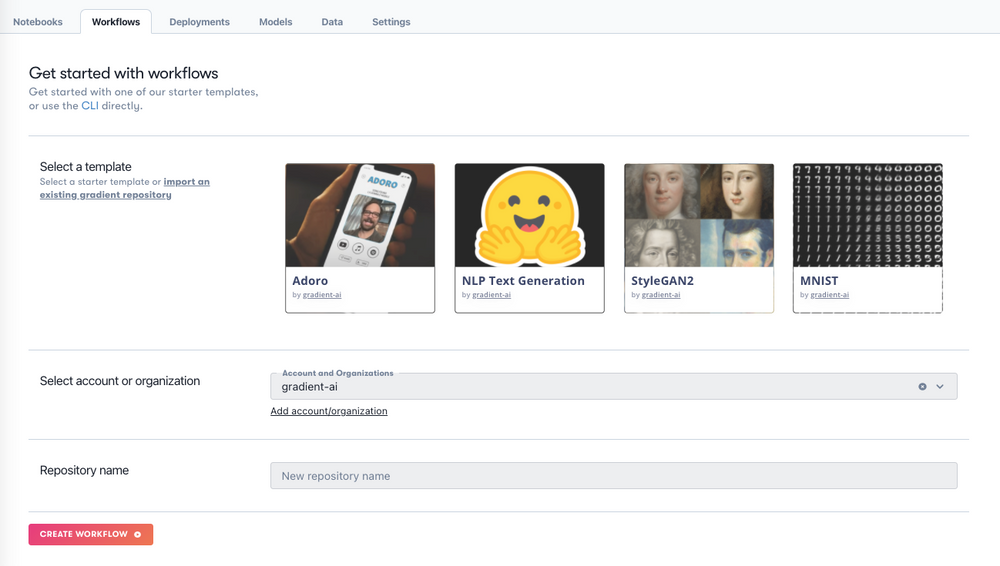 NLP Text Generation Using Gradient Workflows and GitHub