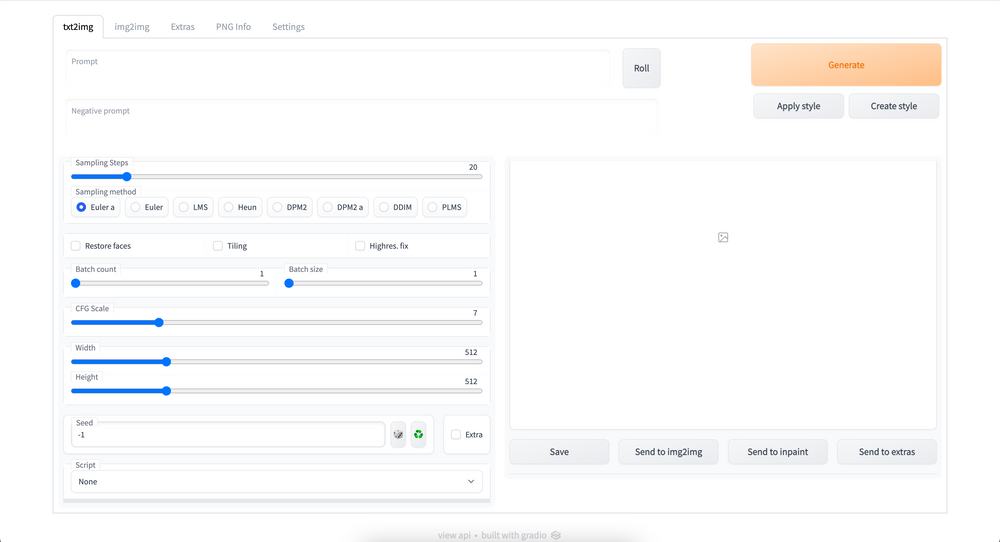 Run The Stable Diffusion Web UI From Gradient Deployments